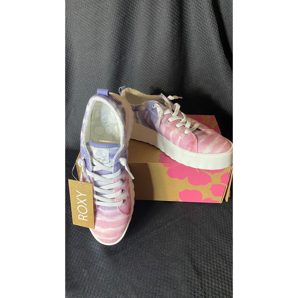 Roxy Sheilahh Dew Tie Dye Platform Sneakers Womens 9 ARJS700144 New In Box - Picture 3 of 5